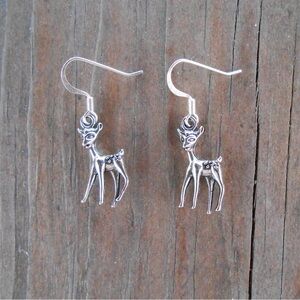 New Deer Earrings Deer Jewelry Deer Charm Earrings Fawn Earrings Animal Earrings
